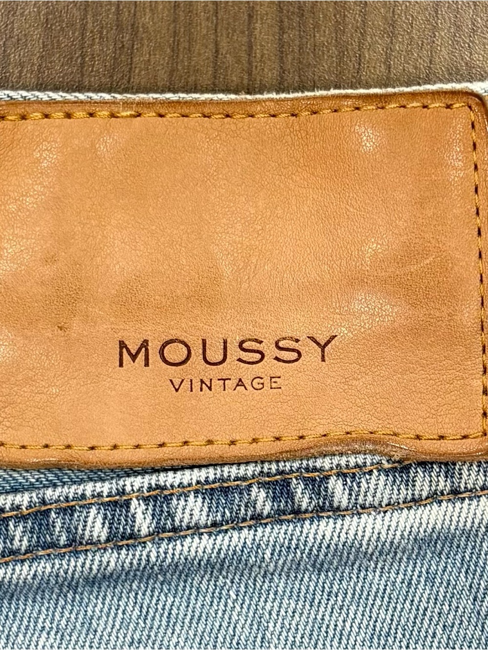 MOUSSY VINTAGE Verna Skinny Jeans Light Blue Distressed Step Hem Japan Sz 26